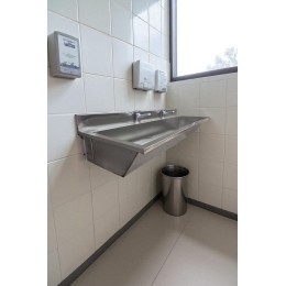 Lavatório Coletivo Com Bancada Para 2 Torneiras 1,20m - Construinox